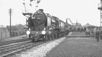 The RCTS <I>East Midlander No 5</I> railtour, photographed at Church Fenton on 13 May 1962. Schools class 4-4-0 no 30925 <I>'Cheltenham'</I> + Fowler 2P 4-4-0 no 40646 had paused here to take on water during the journey from Nottingham Victoria to Darlington Bank Top.<br><br>[K A Gray 13/05/1962]