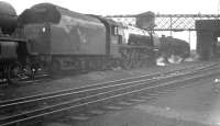 Stanier Coronation Pacific 46253 <I>City of St Albans</I> stands in the shed yard at Upperby in the summer of 1962. The locomotive was a visitor from Crewe North, from where it was withdrawn in January the following year.<br><br>[K A Gray 07/05/1962]