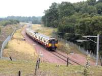 An afternoon service from Dalmiur approching Chatelherault in August 2006 on its way to Larkhall. <br><br>[John Furnevel 14/08/2006]