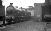 J27 0-6-0 65796 looking resplendent in the yard at Darlington Works in early 1963.<br><br>[K A Gray //1963]