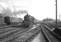 Jubilee 45560 <I>'Prince Edward Island'</I> approaching Carlisle from the south on 7 August 1965. The train is the 9.30am London St Pancras - Glasgow Central.<br><br>[K A Gray 07/08/1965]