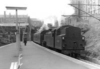 Fairburn 2-6-4T 42059 brings a train into Queens Park station in 1962.<br><br>[David Stewart //1962]