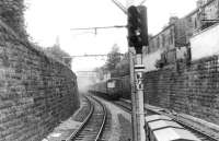 A DMU approaching Crosshill station from the city in 1962.<br><br>[David Stewart //1962]