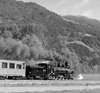 Scene on the Zillertalbahn on the afternoon of 3rd October 2013 as 83076 heads up the valley with the 15:02 Kaltenbach - Mayrhofen. <br><br>[Bill Jamieson 02/10/2013]