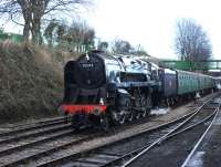 BR Standard class 9F 2-10-0 no 92212 with a train at Ropley on 28 December 2013.<br><br>[Peter Todd 28/12/2013]