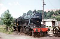 Preserved Stanier 8F 2-8-0 no 8233 photographed in July 1971 at Bridgnorth on the Severn Valley Railway.<br><br>[John Thorn /07/1971]