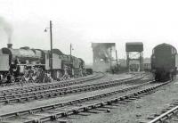 The shed yard at Corkerhill on 29 July 1963. Jubilee 45622 <I>Nyassaland</I> stands on the left.<br><br>[John Robin 29/07/1963]