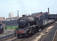 Stanier 8F 2-8-0 no 48168 heads a freight just east of Manchester Victoria on 1 June 1968. [Ref Query 5483] <br><br>[John Robin 01/06/1968]