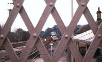 View east from the footbridge at Hexham station in July 1988.<br><br>[Ian Dinmore /07/1988]