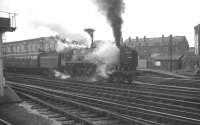Britannia 70039 <I>Sir Christopher Wren</I> pulls away from Carlisle on 15 July 1967 with train 1M28 (the combined 2pm ex-Glasgow / 2.05pm ex-Edinburgh) for Manchester and Liverpool.<br><br>[K A Gray 15/07/1967]