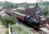 Departure from Goathland station on the North Yorkshire Moors Railway in July 1986. GWR 0-6-2T no 6619 is about to restart a train heading for Grosmont.<br><br>[Colin Miller /07/1986]