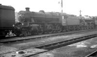 Stanier 2-6-0 no 42966 stabled on Bushbury shed in the summer of 1962.<br><br>[K A Gray 15/08/1962]