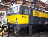 NS class 1500 no 1505 (former Class EM2 E27001) on display at the Manchester Museum of Science and Industry in May 2012. The locomotive ended its operational life on the Netherlands State Railways in 1986 and retains its NS livery [see image 22507].<br><br>[Colin Alexander /05/2012]