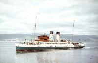 TS <I>Duchess of Hamilton</I> approaching Wemyss Bay pier on 27 August 1965. <br><br>[G W Robin 27/08/1965]