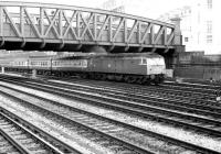 An unidentified class 47 accelerates out of Paddington in January 1982 with a South Wales train.<br><br>[John Furnevel 22/01/1982]