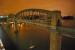 The Royal Albert Bridge viewed at night from the Saltash end of the parallel road bridge.<br><br>[Ewan Crawford 16/09/2011]