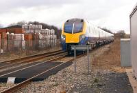 180108 heads to Paddington from Great Malvern on 3 March 2014 passing the site of Blockley station (closed January 1966). Off to the left is the Northcot Brickworks.<br><br>[John McIntyre 03/03/2014]