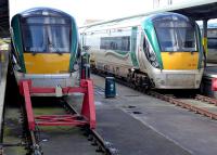 Class 22000 dmus stabled at Heuston Station, Dublin, on 23 March 2014.<br><br>[Bill Roberton 23/03/2014]