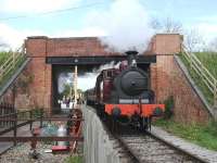 Metropolitan No 1 with a departure from Blunsdon station on 26 April 2014.<br><br>[Peter Todd 26/04/2014]