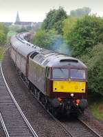 WCRC 47746 climbs away from Dysart with <I>The Cathedrals Express</I> from Appleby to Inverness on 10 May 2014. The diesel locomotive hauled the train as far as Thornton where 44871+45407 took over. <br><br>[Bill Roberton 10/05/2014]