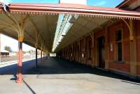 Part of the restored station at Maryborough, Victoria, in May 2013. The lengthy single platform here is visited by two DMU services per day. [See image 43374]  <br><br>[Colin Miller 28/05/2013]