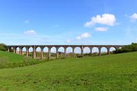 Built as part of the Ayr and Dalmellington Railway, this viaduct now only carries the railway from Dalrymple Junction to Chalmerston Opencast Mine for coal trains. The line is still open but has not seen traffic for some time.<br><br>[John Gray 29/04/2014]