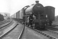 Fort William based K1 2-6-0 no 62052 runs into Mallaig on 22 May 1961 with the 5.45am from Glasgow.  <br><br>[David Stewart 22/05/1961]