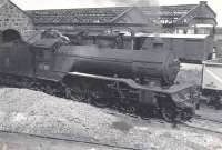 Gresley V4 2-6-2 no 61700 <I>Bantam Cock</I> stands on Fraserburgh shed in the summer of 1955. <br><br>[G H Robin collection by courtesy of the Mitchell Library, Glasgow 13/07/1955]