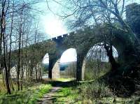 Sunny day at Kielder. View south through the viaduct on 18 April towards Kielder Water.<br><br>[Colin Alexander 18/04/2014]