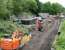 The Borders Railway construction site at Glenesk on 2 June looking north towards Glenesk Junction and the Viaduct.<br><br>[John Furnevel 02/06/2014]