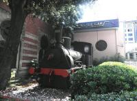 Preserved steam locomotive outside the railway museum next to Istanbul's Sirkeci Station in August 2014.<br><br>[John Yellowlees 20/08/2014]