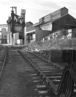 Sidings alongside the British Aluminium Company works in Burntisland around 1984. [Ref query 4339]<br><br>[Bill Roberton //1984]