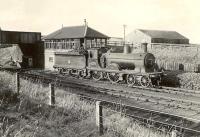 Class D40 4-4-0 no 62276 <I>Andrew Bain</I> stands alongside Fraserburgh box in August 1953. <br><br>[G H Robin collection by courtesy of the Mitchell Library, Glasgow 04/08/1953]