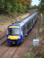Former Hull Trains 170396 slows for the Dalgety Bay stop on 27 September with a Fife Circle service for Newcraighall.<br><br>[Bill Roberton 27/09/2014]