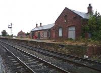 The old station at Bedlington looking north from Bedlington South level crossing in September 2014. [See image 48832]<br><br>[John Steven 24/09/2014]