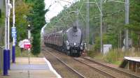 A4 60009 <I>Union of South Africa</I> passing Barassie on 27 September 2014 with <I>The Scottish Lowlander</I> railtour.<br><br>[Ken Browne 27/09/2014]