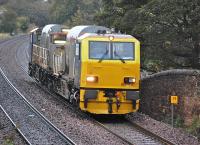 MPV DR 98912 nears Linlithgow on 6 October heading east on rail head cleaning duties.<br><br>[Bill Roberton 06/10/2014]