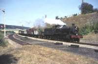 Ex-GWR Grange class 4-6-0 no 6866 <I>Morfa Grange</I> heading south through West Wycombe in August 1964 with a freight off the Oxford line. <br><br>[John Robin 31/08/1964]