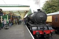 D49 62712 <I>Morayshire</I> preparing to take a train out of Loughborough Central on 2 October 2014.<br><br>[Peter Todd 02/10/2014]