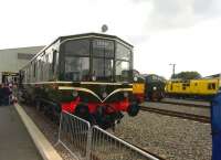 When Iris eyes are smiling - the preserved Derby lightweight unit on show at the Etches Park Open Day on 13 September. Notice the primrose coloured locomotive on the right [see image 48826].<br><br>[Ken Strachan 13/09/2014]