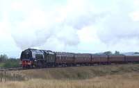 Stanier Pacific 46233 <I>Duchess of Sutherland</I> running between Lumphinnans and Cowdenbeath on 14 September 2014 with the afternoon SRPS <I>Forth Circle</I> Railtour. [Ref query 14974]<br><br>[John Robin 14/09/2014]