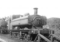 Ex-GWR 57xx class 0-6-0PT no 3770 photographed alongside Oswestry shed on 8 August 1960. <br><br>[David Stewart 08/08/1960]