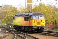 Colas 56302 runs round the Prestwick aviation fuel tanks at Ayr on 31 October 2014. [See image 14194]<br><br>[Colin Miller 31/10/2014]