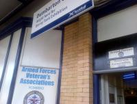 The Armed Forces Veterans Association now has an office on Dumbarton Central Station, pictured here on 29 October 2014.<br><br>[John Yellowlees 29/10/2014]