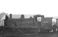 One of the Pickersgill Caledonian 0-4-4 tank locomotives built primarily for banking duties, no 55240, standing out of use in the shed yard at Hurlford on 17 April 1962. Withdrawn from Ayr shed some 9 months earlier, 55240 met its end at Connels of Coatbridge in October 1963.<br><br>[David Stewart 17/04/1962]