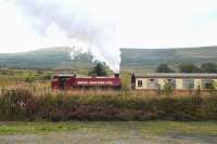 J94 71515 <I>Mech. Navvies Ltd.</I> [RSH 7169 of 1944] banking a train out of Furnace Sidings on the Pontypool and Blaenavon Railway on 13 September 2014.<br><br>[Peter Todd 13/09/2014]