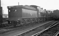 Locomotives in the shed yard at Heaton in early 1963 include home based J27 0-6-0 65796.<br><br>[K A Gray //1963]