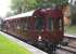 In immaculate maroon livery, Western Region auto - coach, propelled by ex - GWR  0-4-2 tank 1450, prepares to depart from Crowcombe Heathfield for Bishops Lydeard on 2nd October 2014.<br><br>[Brian Taylor 02/10/2014]