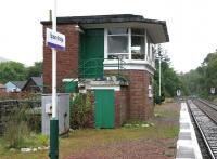 The out of use signal box on the up platform at Spean Bridge in September 2005.<br><br>[John Furnevel 28/09/2005]
