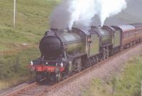 K4 No.3442 <i>The Great Marquess</i> and K1 No.2005 near Bridge of Orchy with a West Highland Centenary Special for Fort William in 1994.<br><br>[John Gray //]